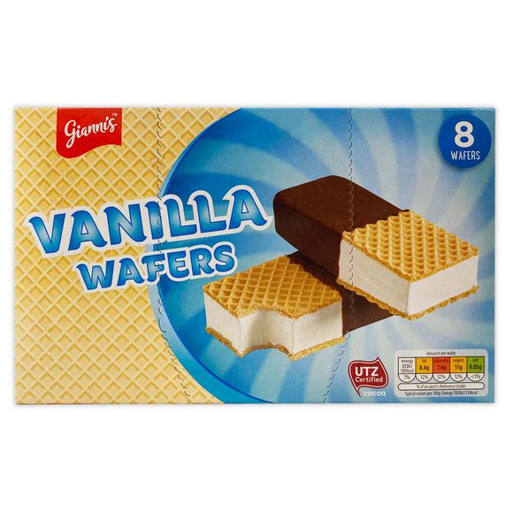 Gianni's Vanilla Ice Cream Wafers 8x90ml